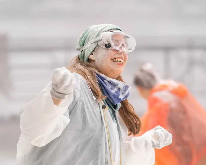 Momento festivo dunha edición anterior da Carreira Enki.